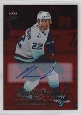 2024 Upper Deck Fleer Ultra Red Rainbow Foil 14/25 Oliver Bjorkstrand Auto u8j