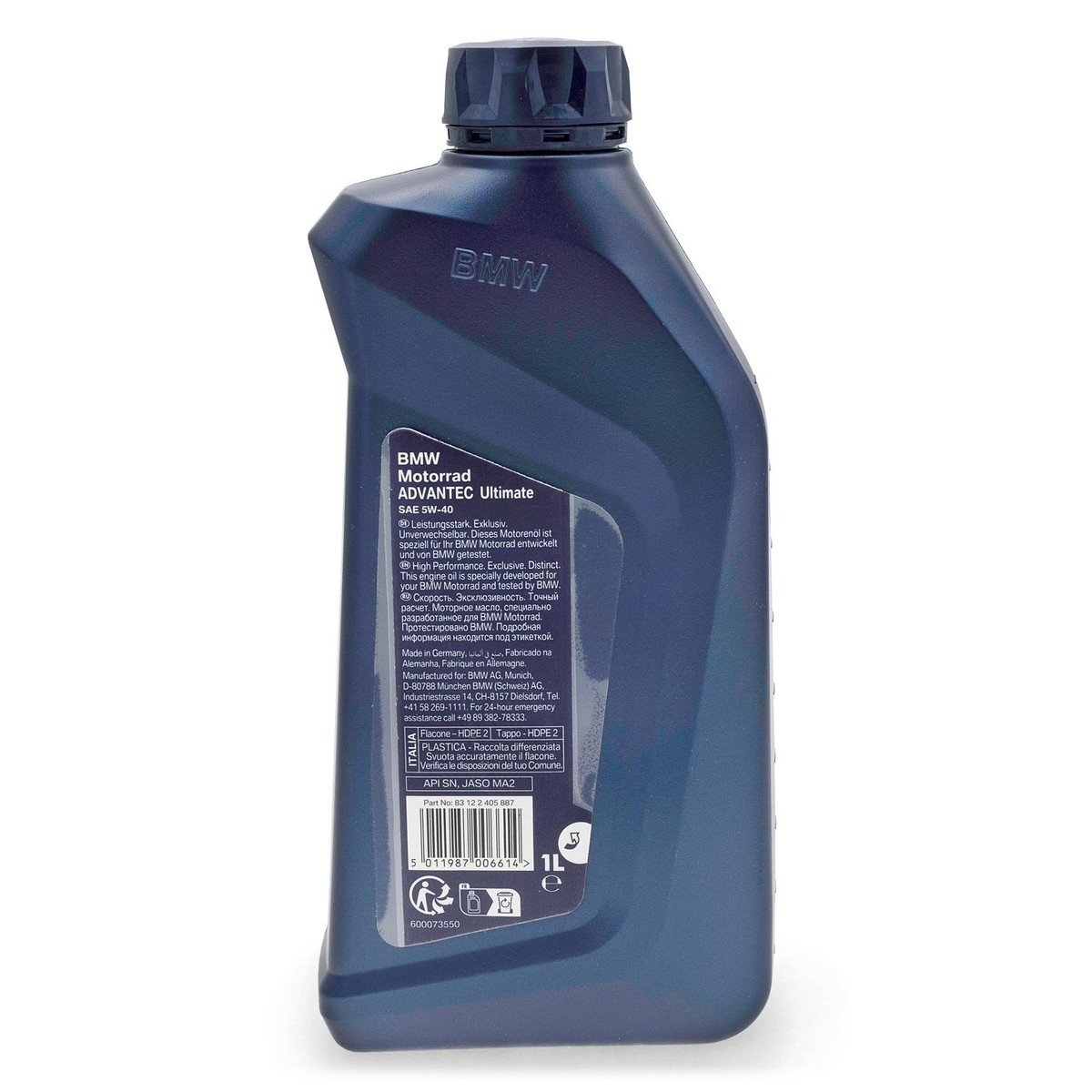 5 Litro Original BMW Motocicleta Advantec Ultimate 5W40 Aceite