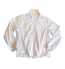 ATHLETA Women Sightseer White Lace Vented Jacket Size Medium