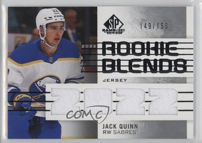 2022 SP Game Used Edition Rookie Blends Jersey 149/150 Jack Quinn #RB-JQ RC 03xg