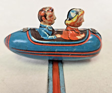 Vintage Flying Blimp Part For Blomer  Schuler Toy Carousel Tin Litho 2 1/4"