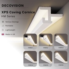Decovision Xps Extruded Polystyrene Led Coving Cornice Molding Trim - HM Series