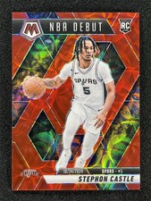 2024-25 Panini Mosaic Stephon Castle #267 Red Scope NBA Debut Rookie RC /75