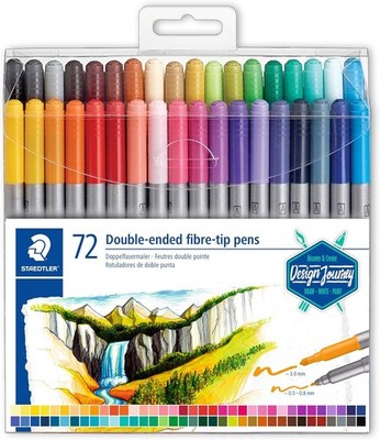 STAEDTLER 3200 TB72 Design Journey Double-Ended Fibre-Tip Pens