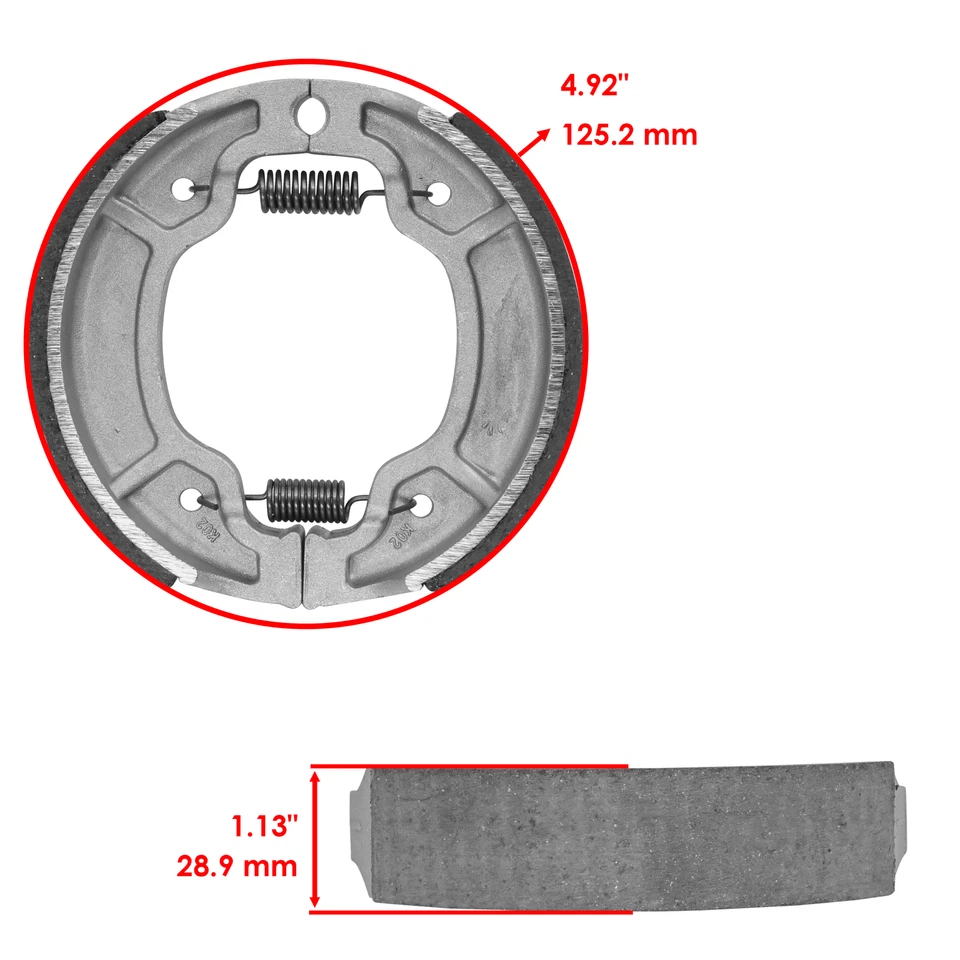 Caltric Rear Brake Shoes for Yamaha XT350 1992-2000 / 3LS-W2536-00-00 - Image 2 of 4