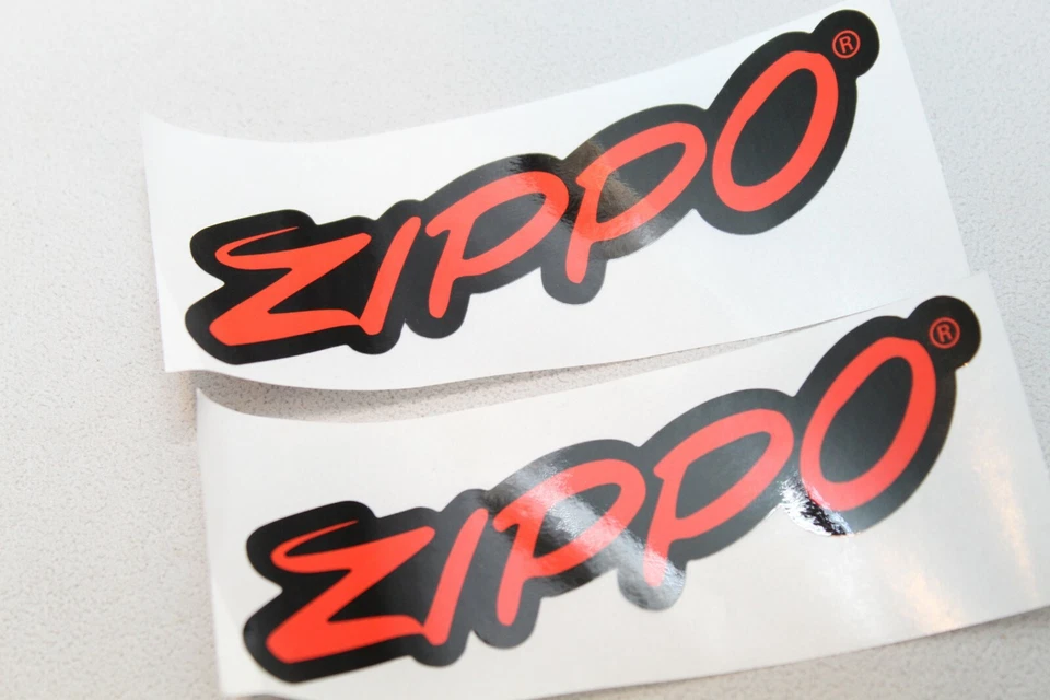 zwei original ZIPPO STICKER / AUFKLEBER - NEU