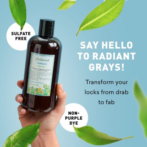 Gray Shampoo For Yellowing Hair Removes Dullness Strengthens Softens 16 Fl Oz - Picture 4 of 11