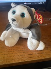 Vintage 1996 TY Beanie Baby Retired Original Nanook Dog Plush With Tag Rare