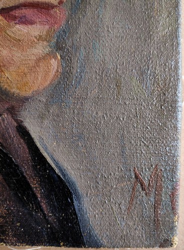 Kliefert-Gießen, Mathilde(1887–1978)„Portrait einer Frau mit schwarzer Haube“/Öl - Bild 4 von 12