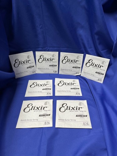 18 Elixir .045-.023 Poly Coat 80/20 Bronze Individual Acoustic Guitar Strings - Picture 10 of 13