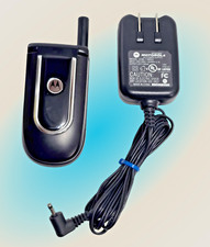 Vintage Black Motorola Tracfone Flip Cell Phone, w/Charged TFV170BKB