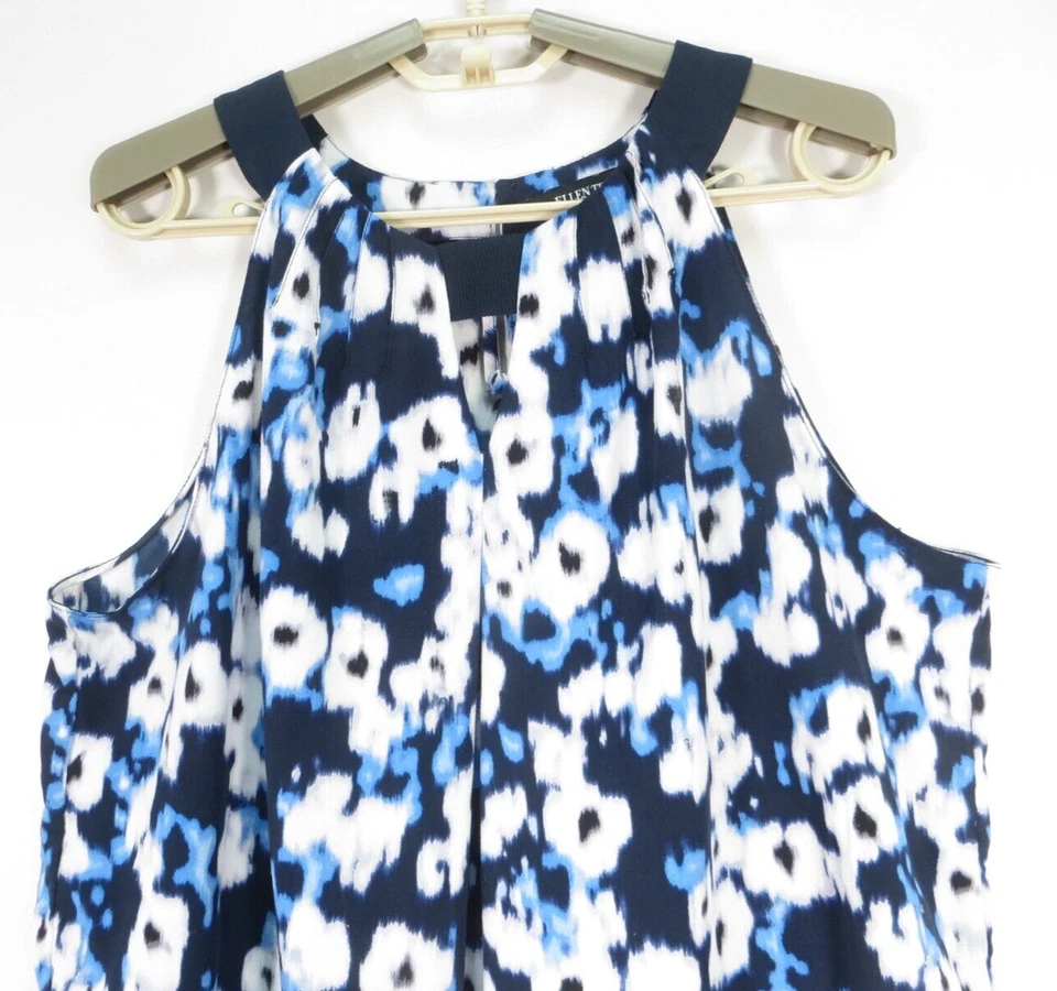 Camiseta sin mangas ELLEN TRACY para mujer ligera de poliéster halter multicolor floral XL Foto 2 de 4