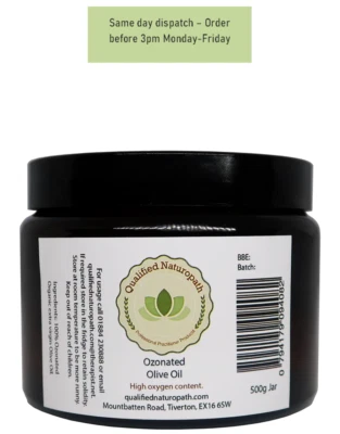 QUALIFIED NATUROPATH 500g Ozonated Cold Pressed Olive Oil