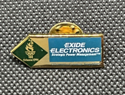 Exide Electronics Atlanta 1996 Olympic Torch Flame Pin.