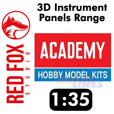 Red Fox Studio 3D Printed Instrument Panel Set ACADEMY model 1:35 Decal Range