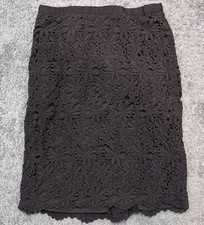 TALBOTS Women's Skirt Floral Lined Brown Size 8P Petite