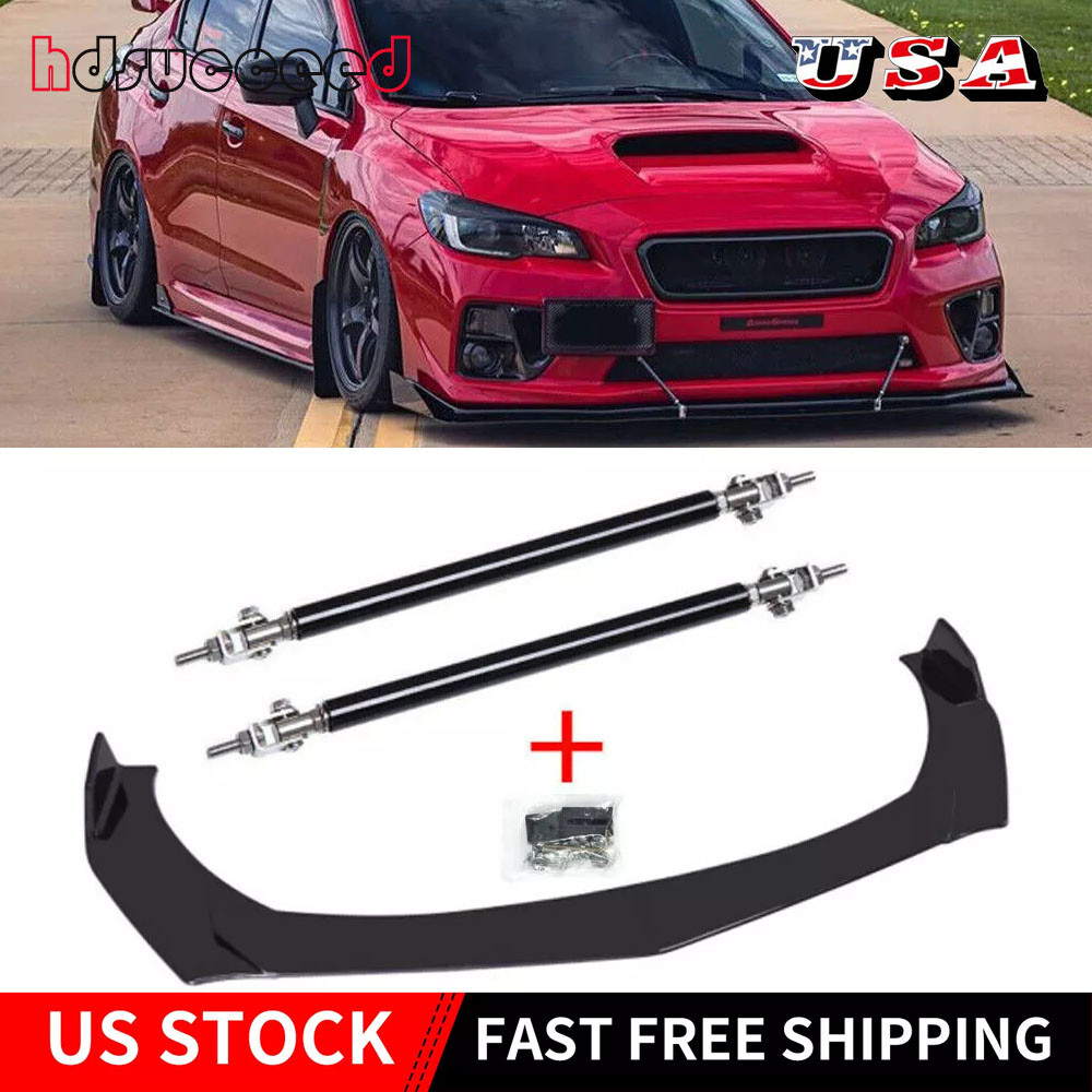 Subaru WRX STI 15-21 Front Bumper Lip Splitter with Strut Rods