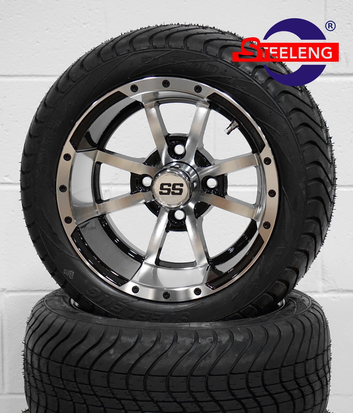 Cart 12" Storm Trooper Wheels And 215/40-12 Dot Low Profile Tires (4)