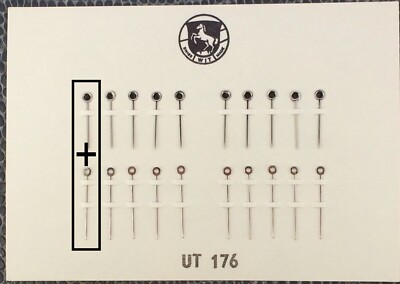 NOS New [ 1 Set = 2 hands ] UT 176 90 / 150 Wit Aguja 15 mm Hand Silver Baton