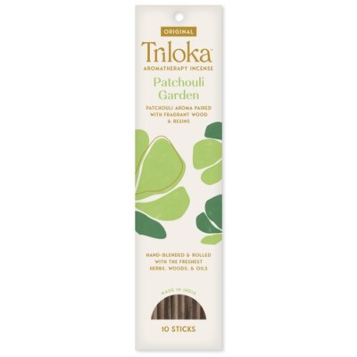 Triloka Original Aromatherapy Incense - PATCHOULI GARDEN - 10 Sticks