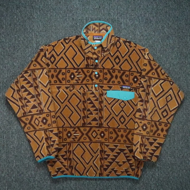 patagonia pullover abstract synchilla snap-t montana jacket