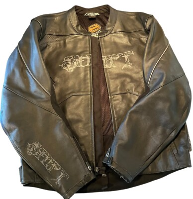Shift Racing Leather Cruiser Motorcycle Riding Jacket Women's Size 2XL  Black