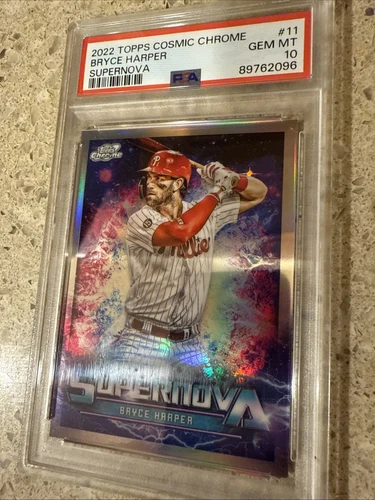 2022 Topps Cosmic Chrome Bryce Harper Supernova SN-11 PSA 10 Low Pop Phillies 👀