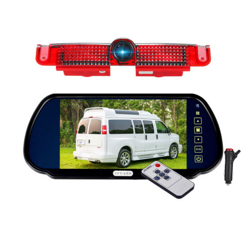 7" Mirror Monitor + Brake Light Backup Camera For GMC Savana Chevy Express van - Picture 2 of 19