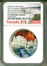 2017 S$20 Canada Jewel Of The Rain Sugar Maple Leaves Swarovski ER NGC PF70 UC