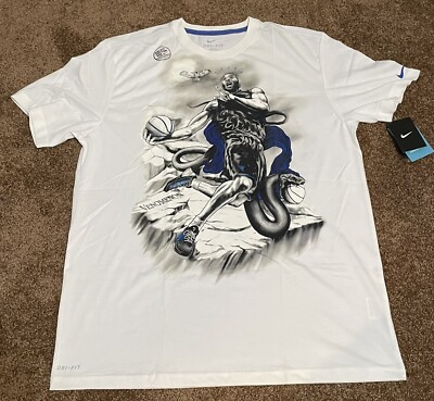 NIKE DRI FIT KOBE BRYANT Black Mamba Venomenon T-SHIRT Size XL White New W/Tags!