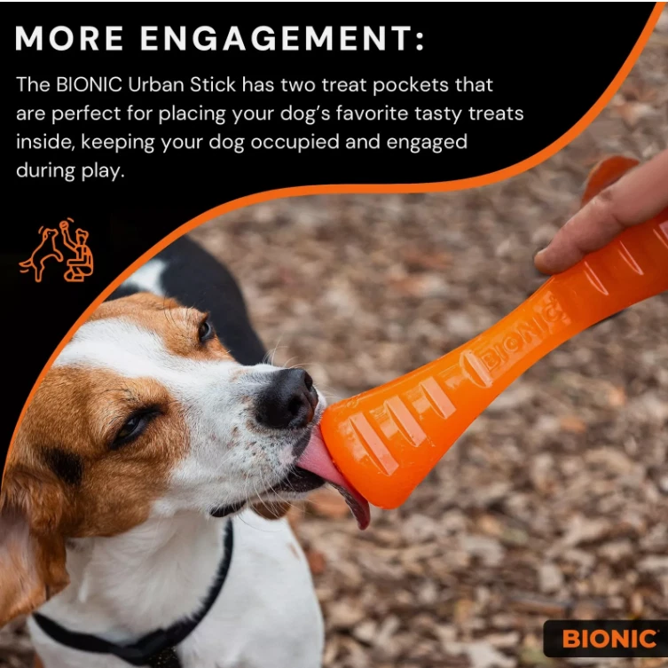 BIONIC Urban Stick Dog Toy, Medium- Interactive Dog Chew Toy That Stands Up t... - Image 4 of 4