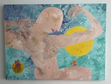 Original painting on canvas by SONiA Disappear Fear 31” X 41” 1998
