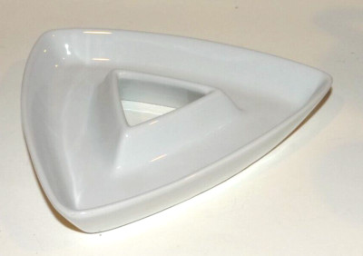 Triangle Dip Nut Candy Dish 3 Corners White Ceramic Style Home Bandwagon