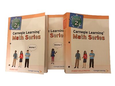 Carnegie Learning Math Series Course 2, Vol. 1, 2 + Student Workbook - 3 books!!