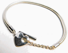 Authentic Pandora Bracelet, Engravable Heart T-Bar Snake Chain, 599285C00