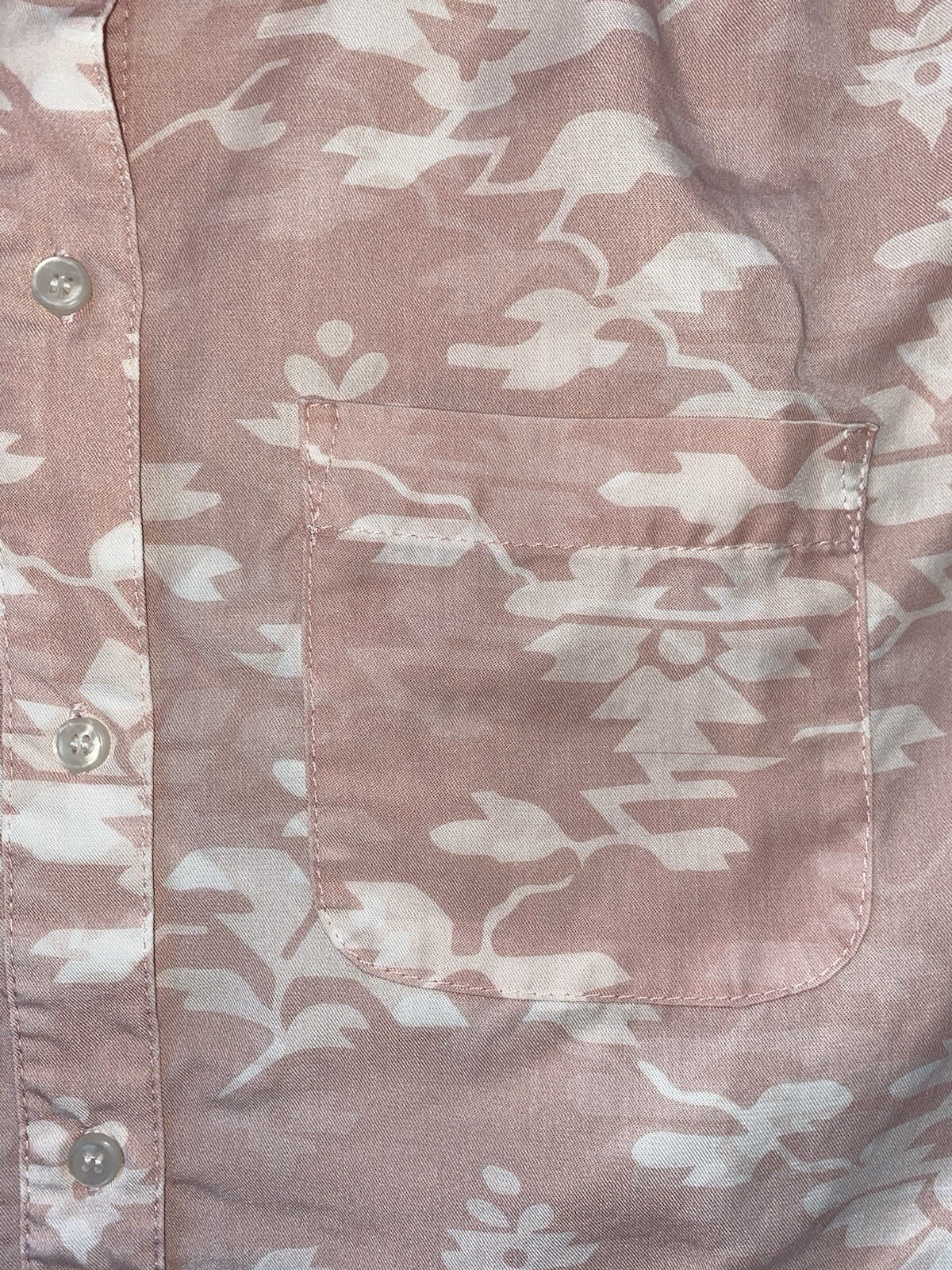 Pendleton Button Up  Cuffed Short Sleeve Top Pink… - image 6