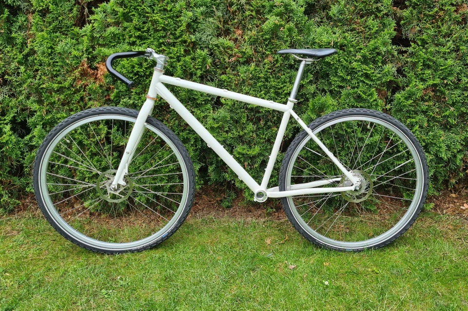 Raleigh 29er Stahlrahmen + Gabel MTB Gr.L Vorbau Sattelstütze Salsa Lip Lock