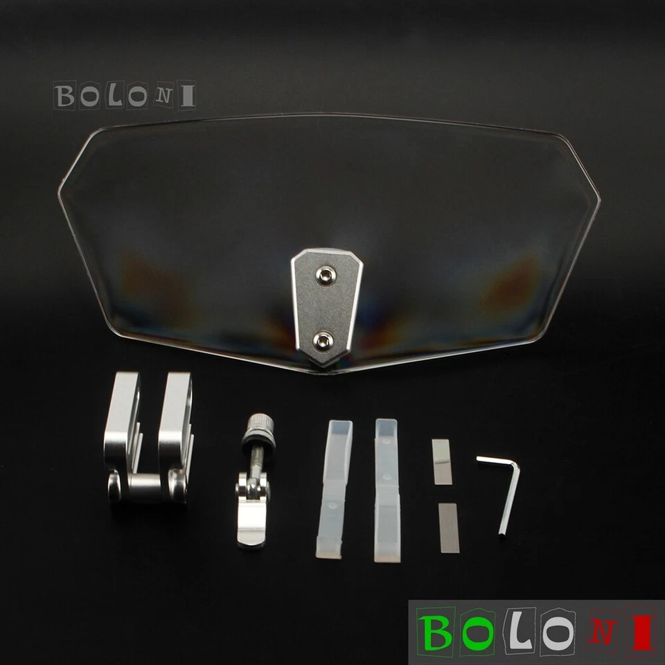 Clear Adjustable Windscreen Windshield Motorcycle Wind Deflector For Honda BMW — 第 2/4 张图片