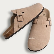 Classic Cork Clogs Slippers Soft Footbed Suede Sandals with Arch Support Trendy