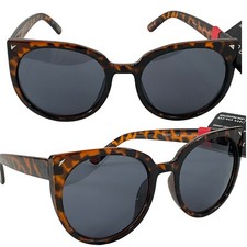 Foster Grant Max Block Womens Sunglasses Tortoise Shell Oversized Blk Lens Nwt