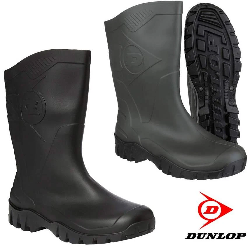 Dunlop Wellingtons Wellies Men Ladies DEE WIDE CALF Ankle Rain Mucker Snow Boots