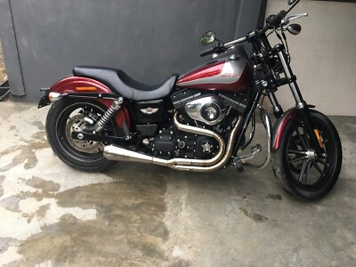 2 in 1 Auspuffrohre Schalldämpfer passend für HarleyDavidson Dyna Street Bob FXD