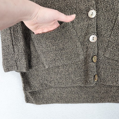 Vintage Sweater Womens XS Brown Long Line Button Front Cardigan Margaret Winters - Picture 5 of 14