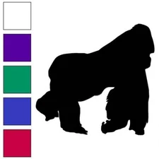 Gorilla Silverback Ape, Vinyl Decal Sticker, Multiple Colors & Sizes #6772