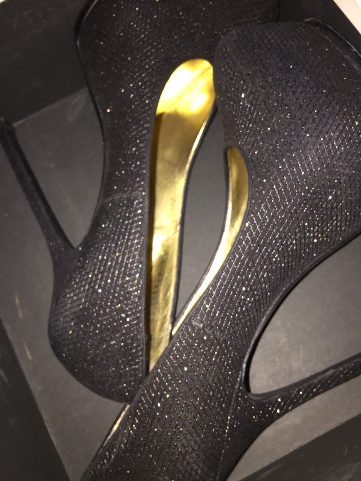 Décolleté glitter nere Saint Laurent YSL Tribtoo sacchi rete a facchino s out