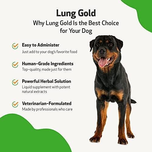 Pet Wellbeing Lung Gold for Dogs Natural Herbal Supplement 2 oz (59 ml