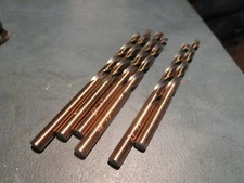 (6) #5 HSS 135° Split Point Black & Gold Finish Jobber Drill