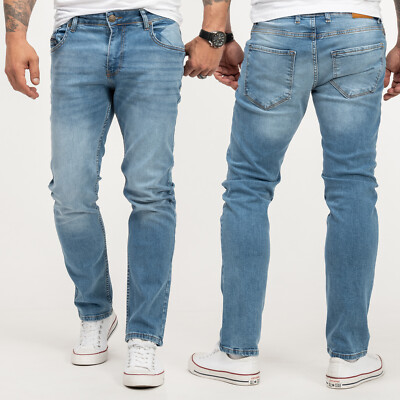 Herren Jeans Stretch Lorenzo Loren Herrenjeans Regular Fit Hellblau LL-4001 NEU