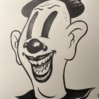 Koko The Clown Fleischer Studios Original Drawing By Frank Forte