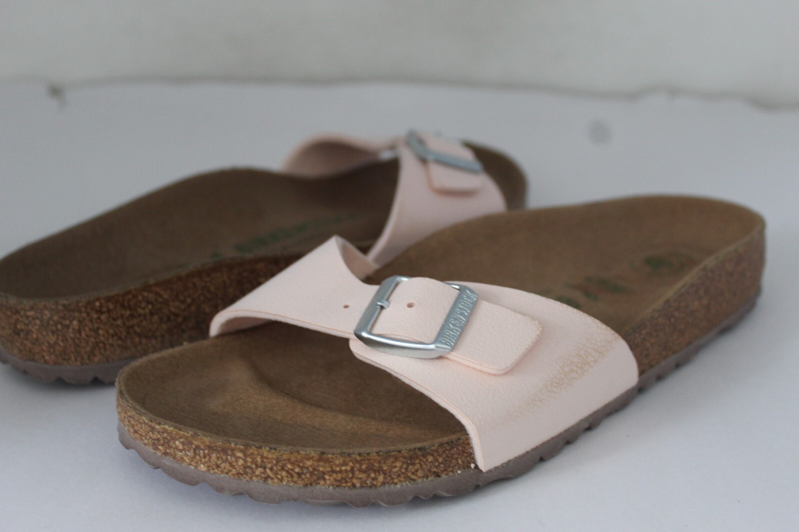 Birkenstock Unisex Vegan Madrid Peach Birkibuc Sandal Size M(5) W